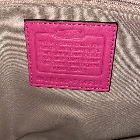 Vintage Hot Pink Coach Purse - Picture 3 of 9